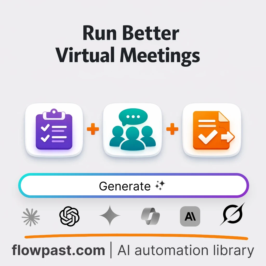 Run Better Virtual Meetings Checklist AI Prompt - AI prompt template