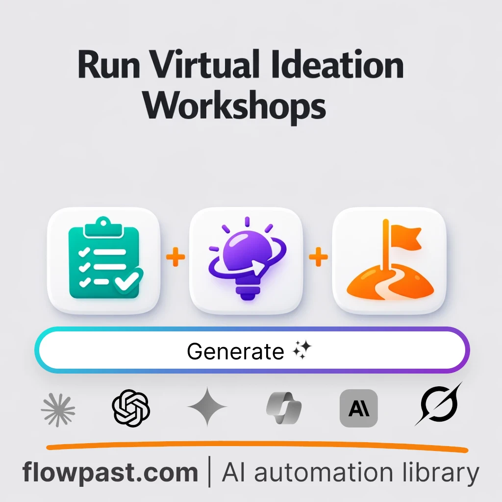 Run Virtual Brainstorming Workshops with this AI Prompt - AI prompt template