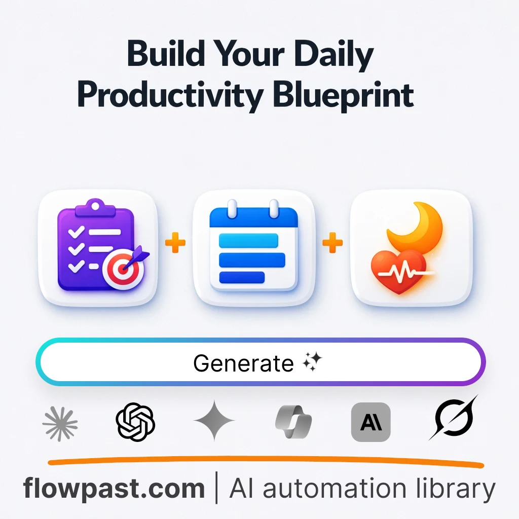 Build a Daily Productivity Plan with this AI Prompt - AI prompt template