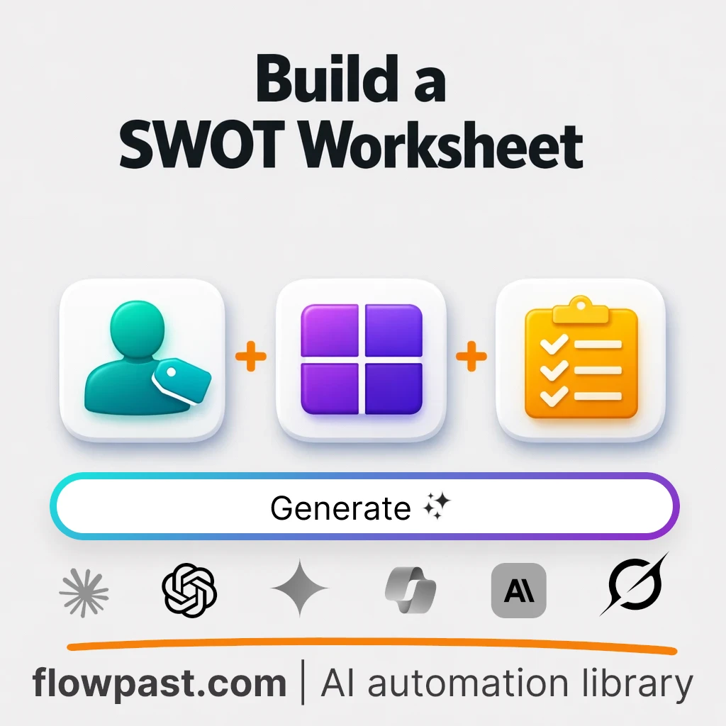 Create a Custom SWOT Worksheet with this AI Prompt - AI prompt template