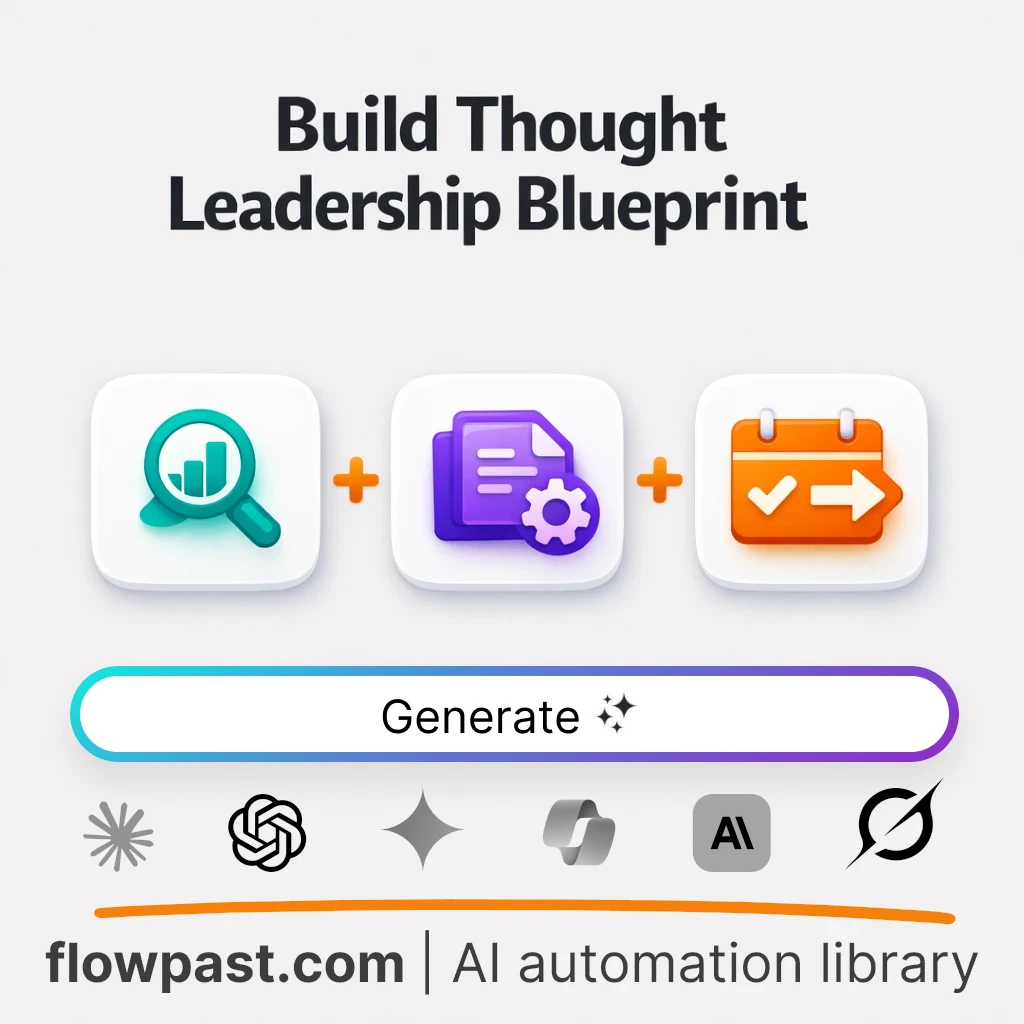 Build a Six-Month Thought Leadership Plan AI Prompt - AI prompt template