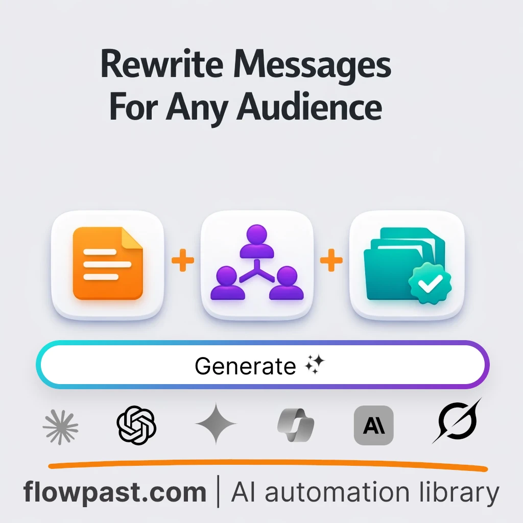 Rewrite Messages for Any Audience AI Prompt - AI prompt template