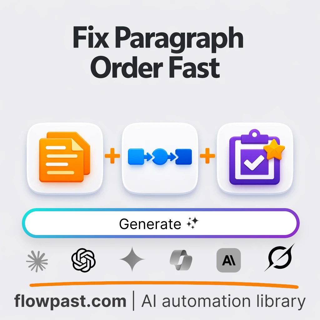 Reorder Messy Drafts Into Clear Structure AI Prompt - AI prompt template