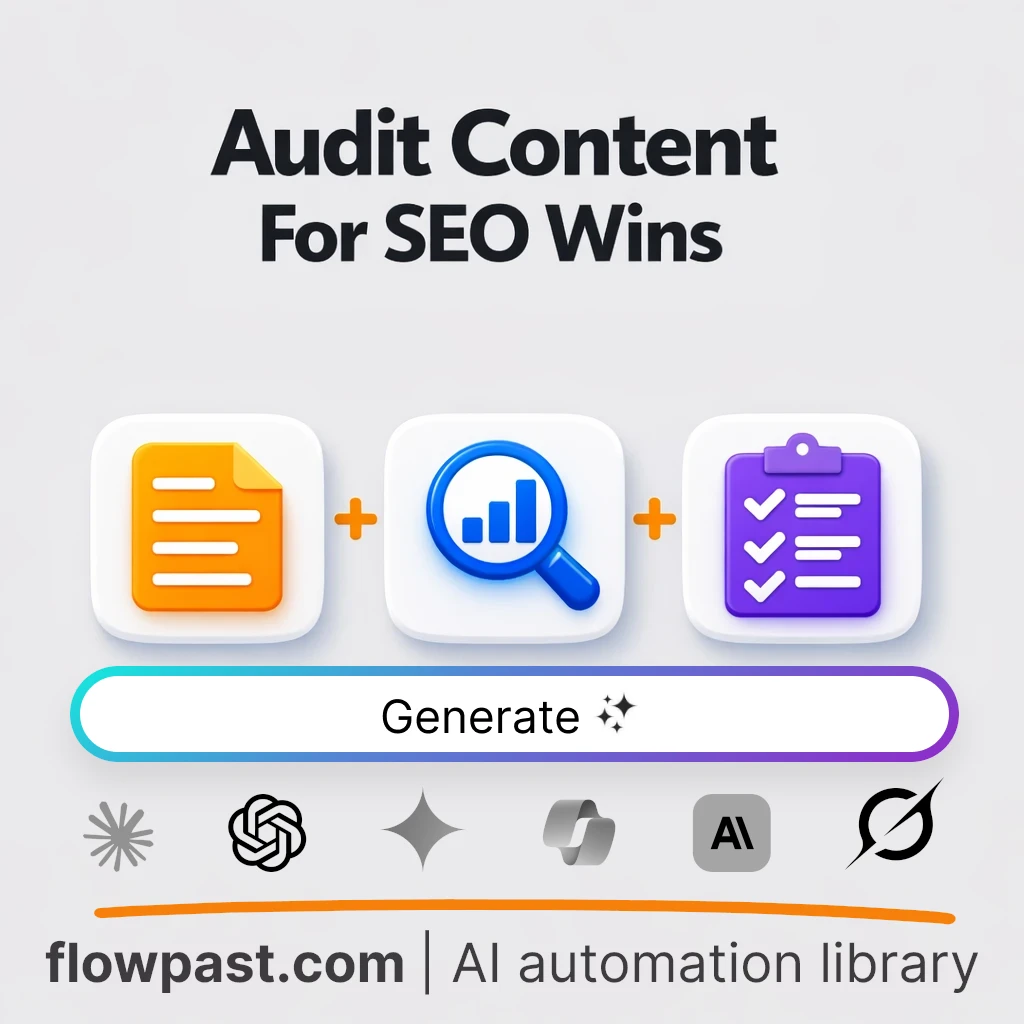 AI Prompt to Audit Content for SEO and Conversion Fixes - AI prompt template