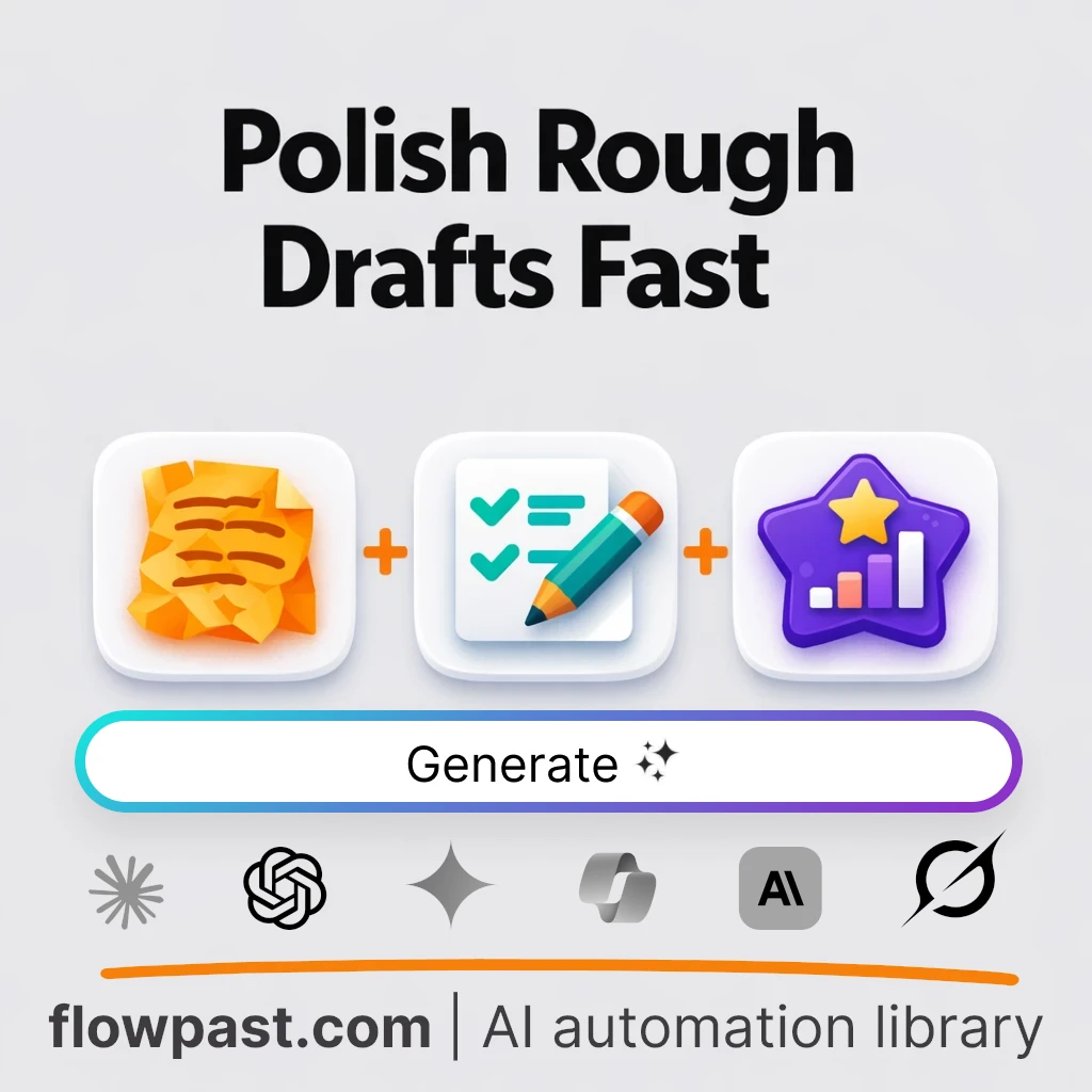 Polish Rough Drafts Into Pro Copy AI Prompt - AI prompt template