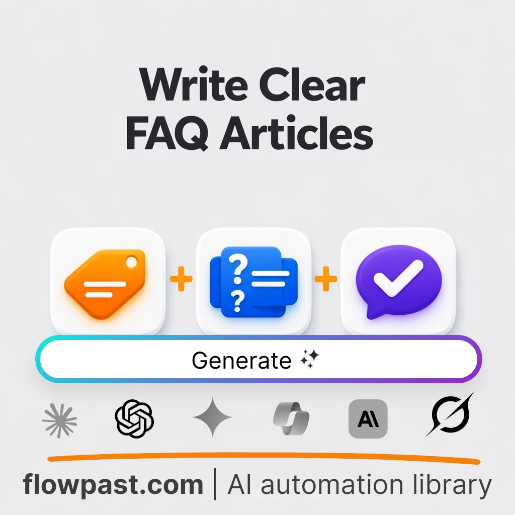 Write Clear FAQ Articles AI Prompt - AI prompt template