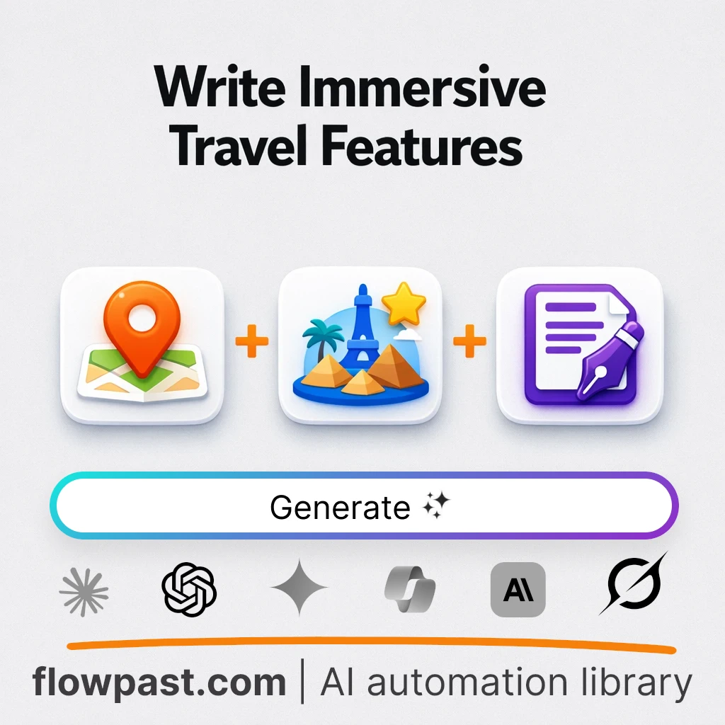 Write a Travel Feature with this AI Prompt - AI prompt template