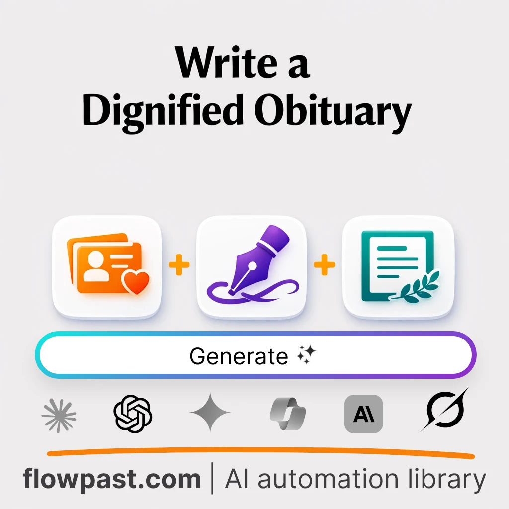 Write a Polished Obituary with this AI Prompt - AI prompt template