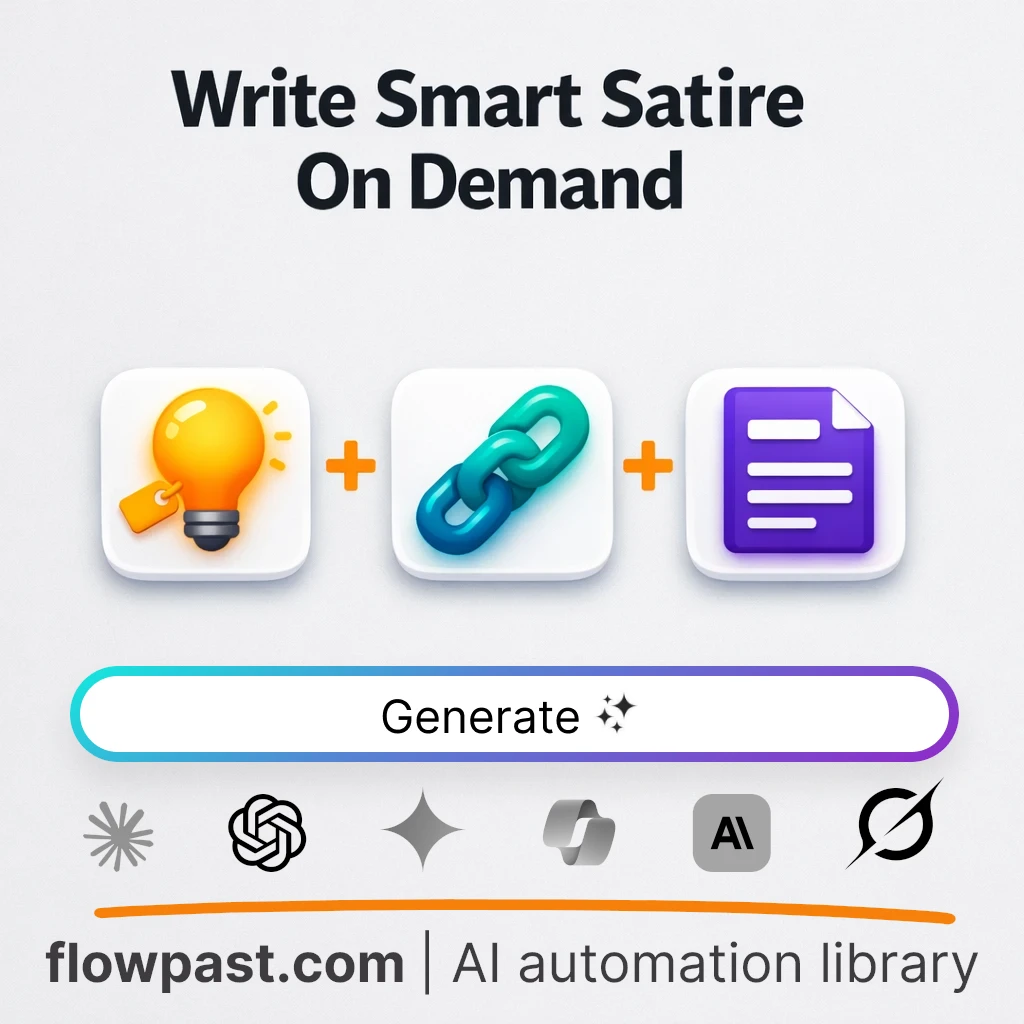 Write Cohesive Satire on Any Topic with this AI Prompt - AI prompt template