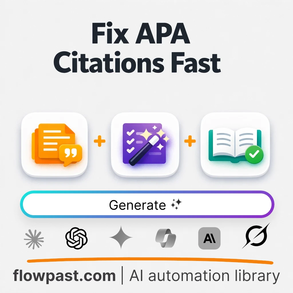 Format APA Citations and References AI Prompt - AI prompt template