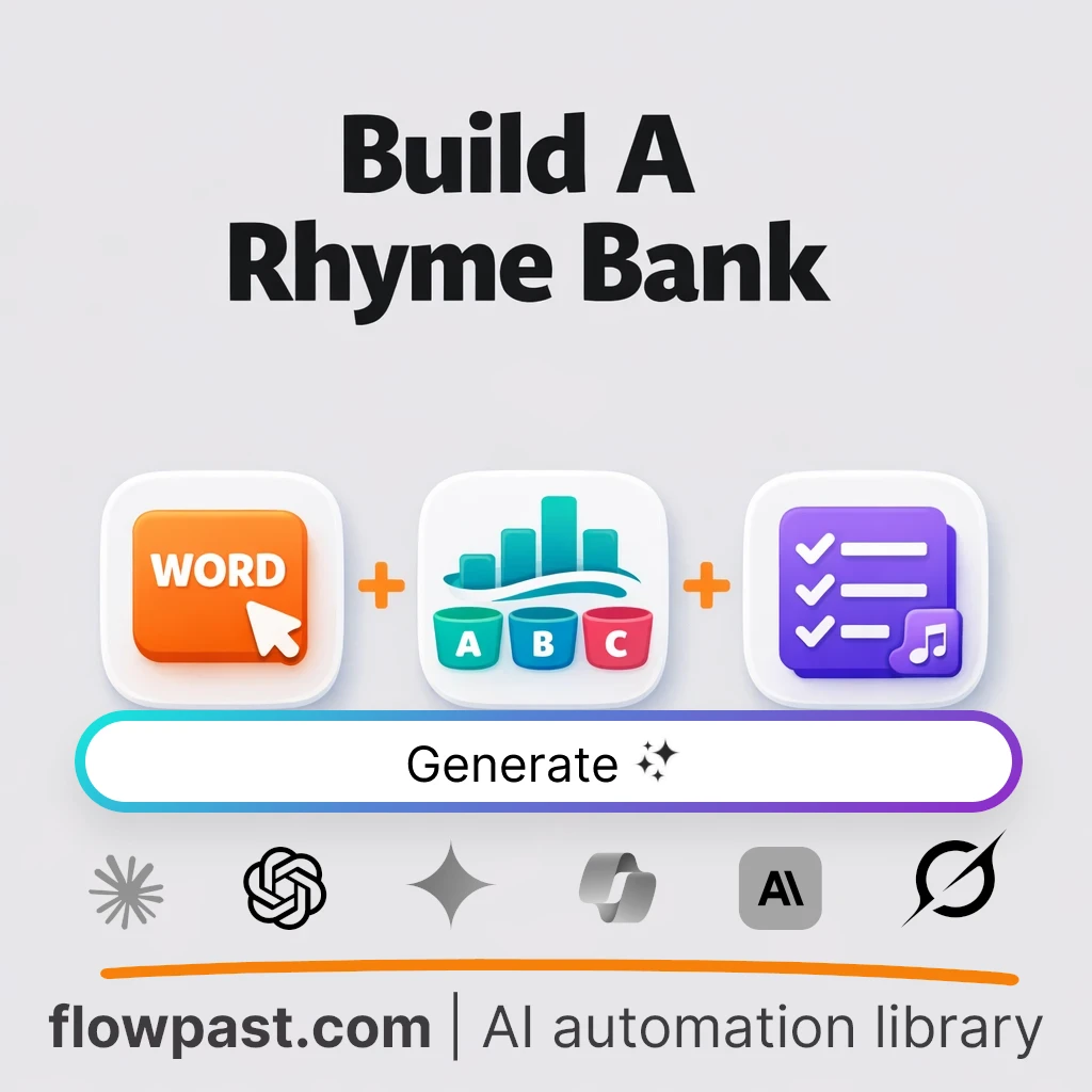 AI Prompt to Build a Modern Rhyme Bank for Any Word - AI prompt template