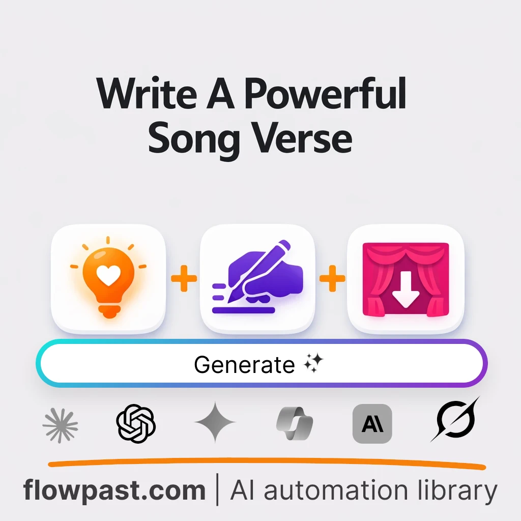 Write a Singable Song Verse with this AI Prompt - AI prompt template