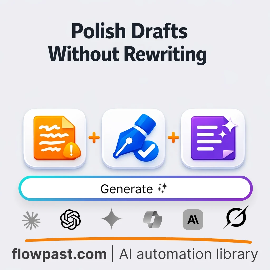 Polish Drafts into Clean Copy AI Prompt - AI prompt template