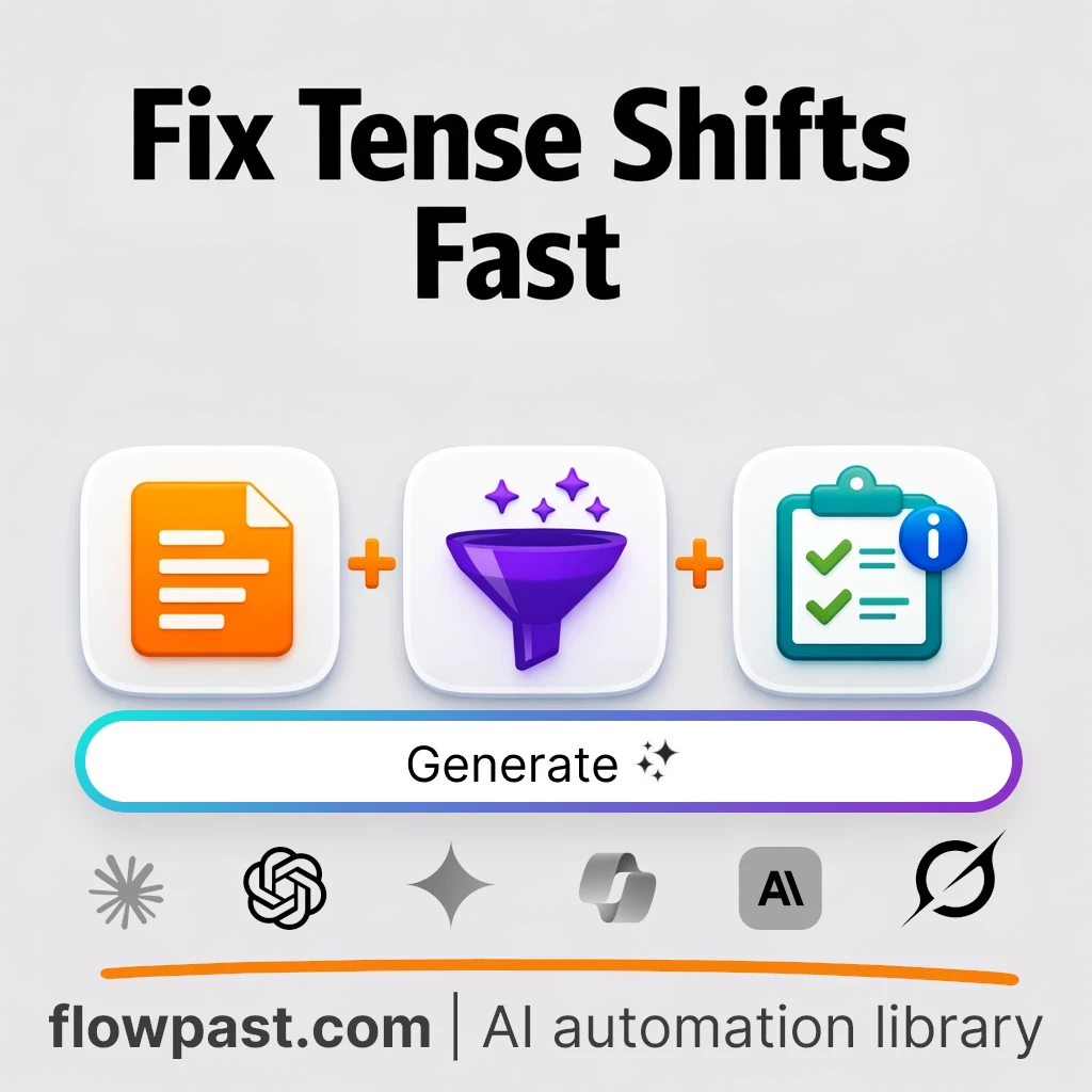 Fix Verb Tense Drift in Drafts AI Prompt - AI prompt template