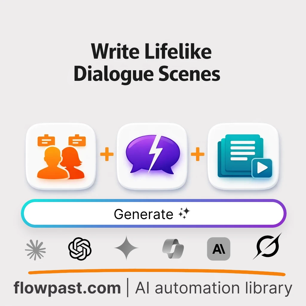Write Dialogue-Driven Fiction Scenes AI Prompt - AI prompt template