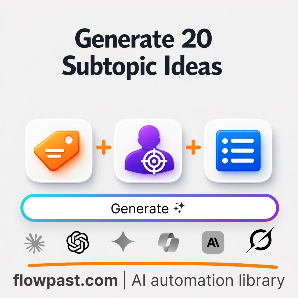 Build 20 Audience-Specific Subtopics AI Prompt - AI prompt template