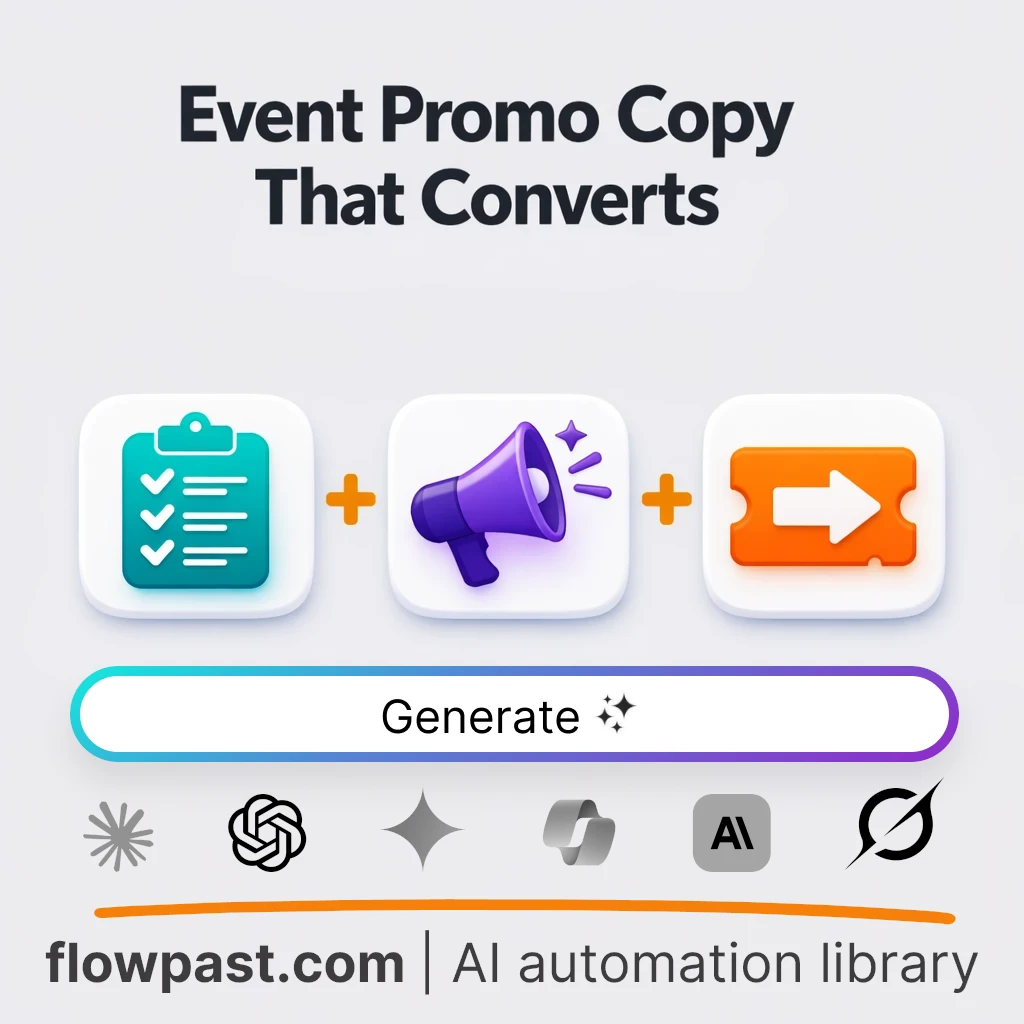 Create Event Promo Copy with this AI Prompt - AI prompt template