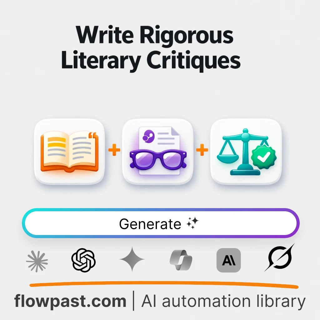 Write a Balanced Literary Critique with this AI Prompt - AI prompt template