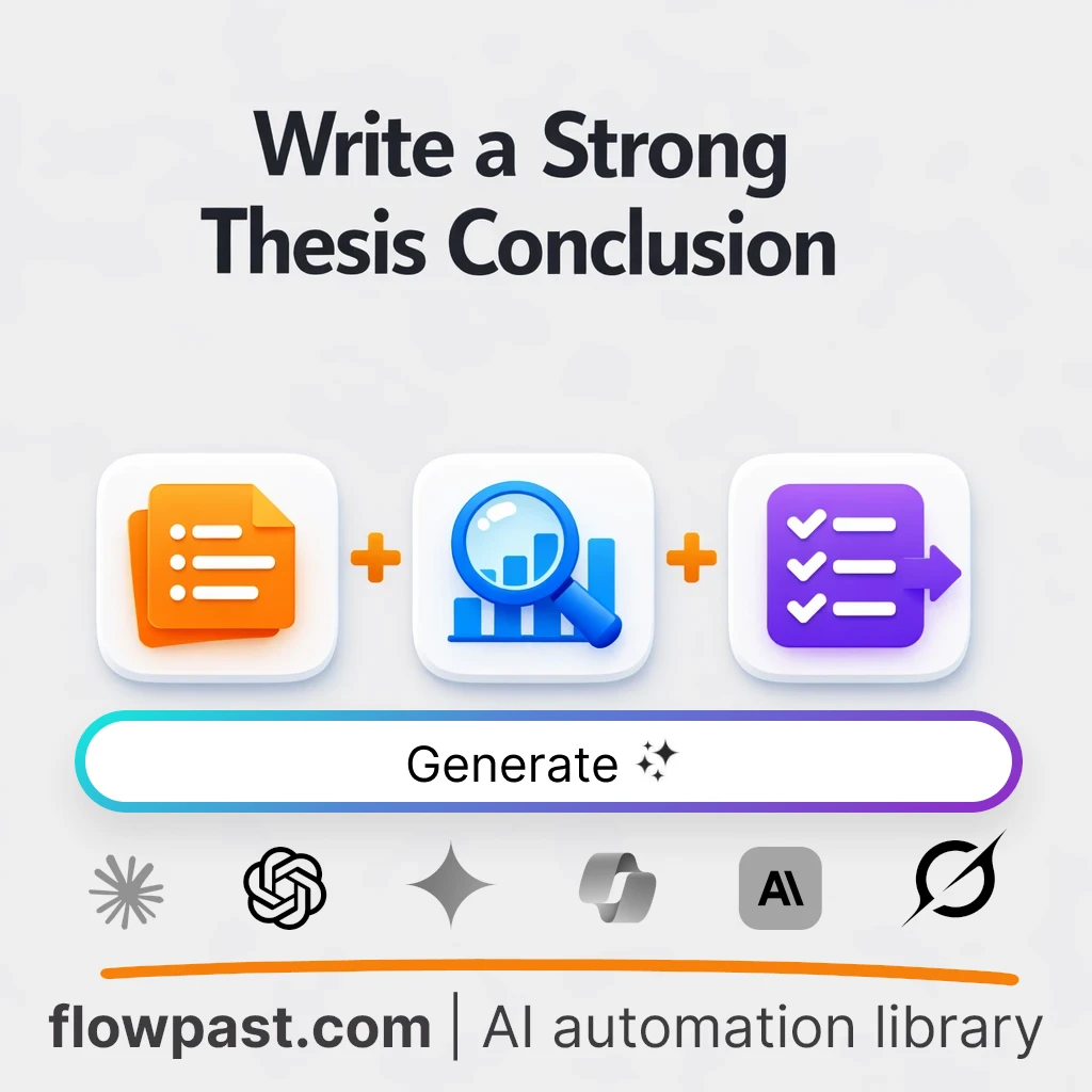 Write a Thesis Conclusion Chapter with this AI Prompt - AI prompt template