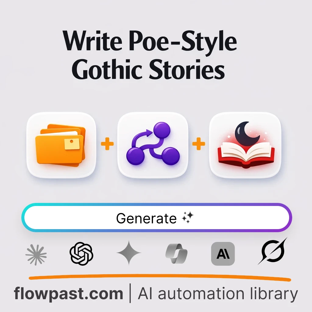 Write Poe-Style Gothic Short Stories AI Prompt - AI prompt template