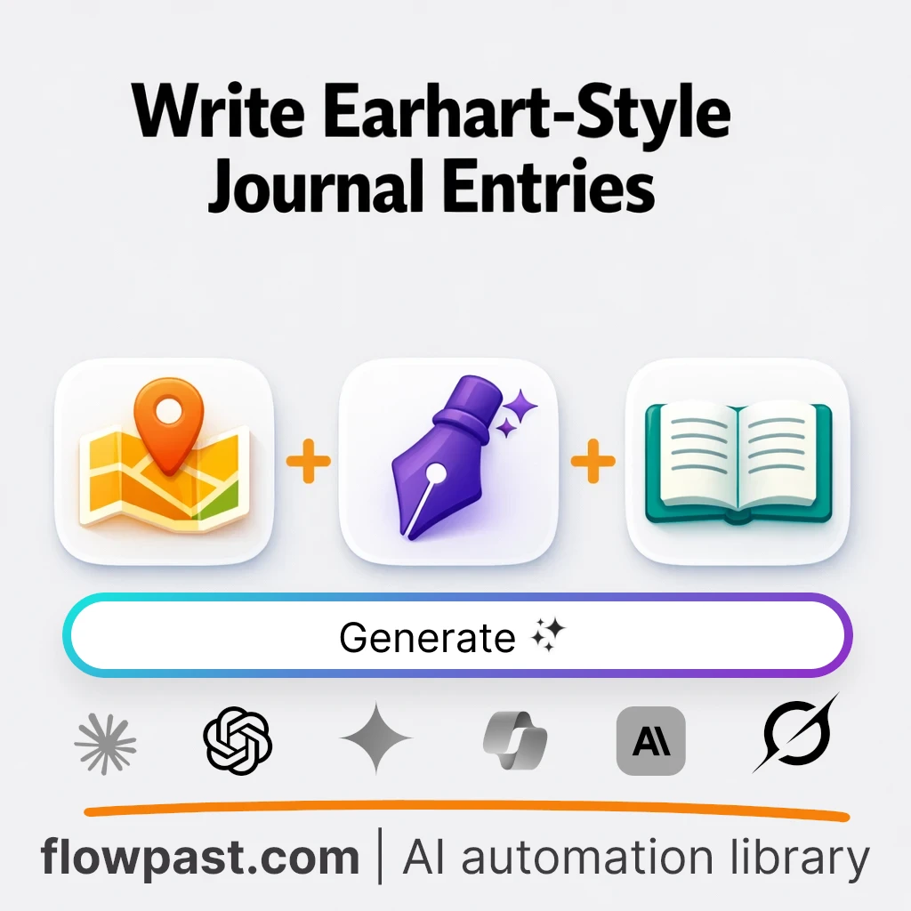 Write Amelia Earhart Diary Entries AI Prompt - AI prompt template