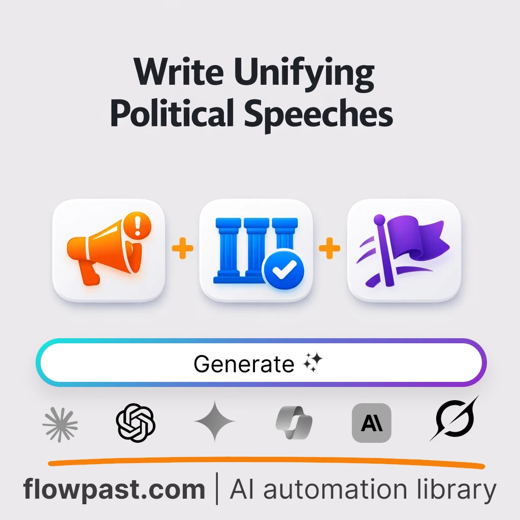 Write Unity-Focused Political Speeches AI Prompt - AI prompt template