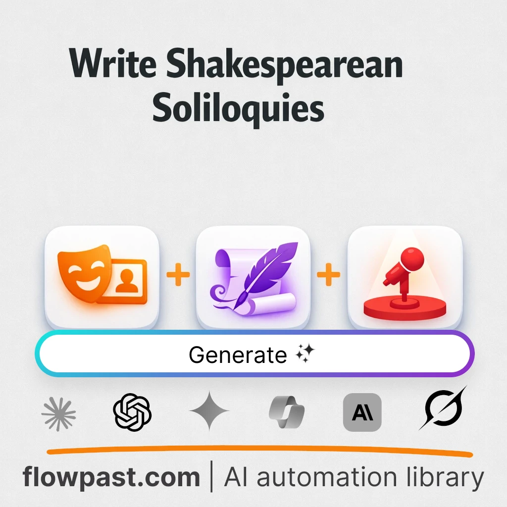 Write a Shakespearean Solo Monologue with this AI Prompt - AI prompt template