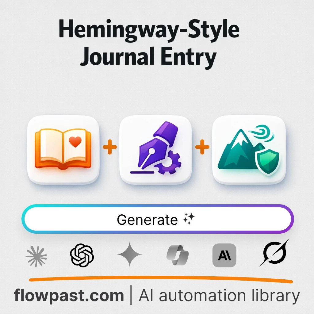Write a Hemingway-Style Journal Entry with this AI Prompt - AI prompt template