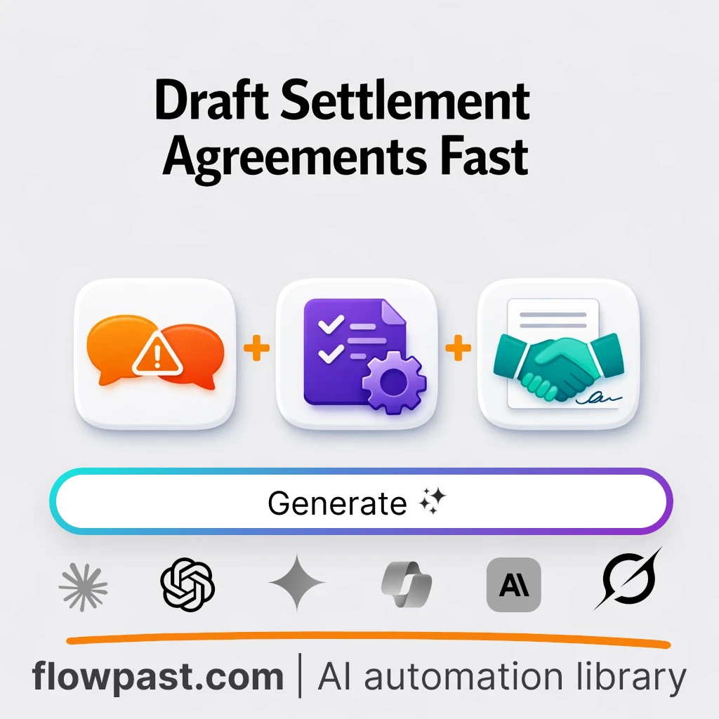 Draft a Settlement Agreement with this AI Prompt - AI prompt template