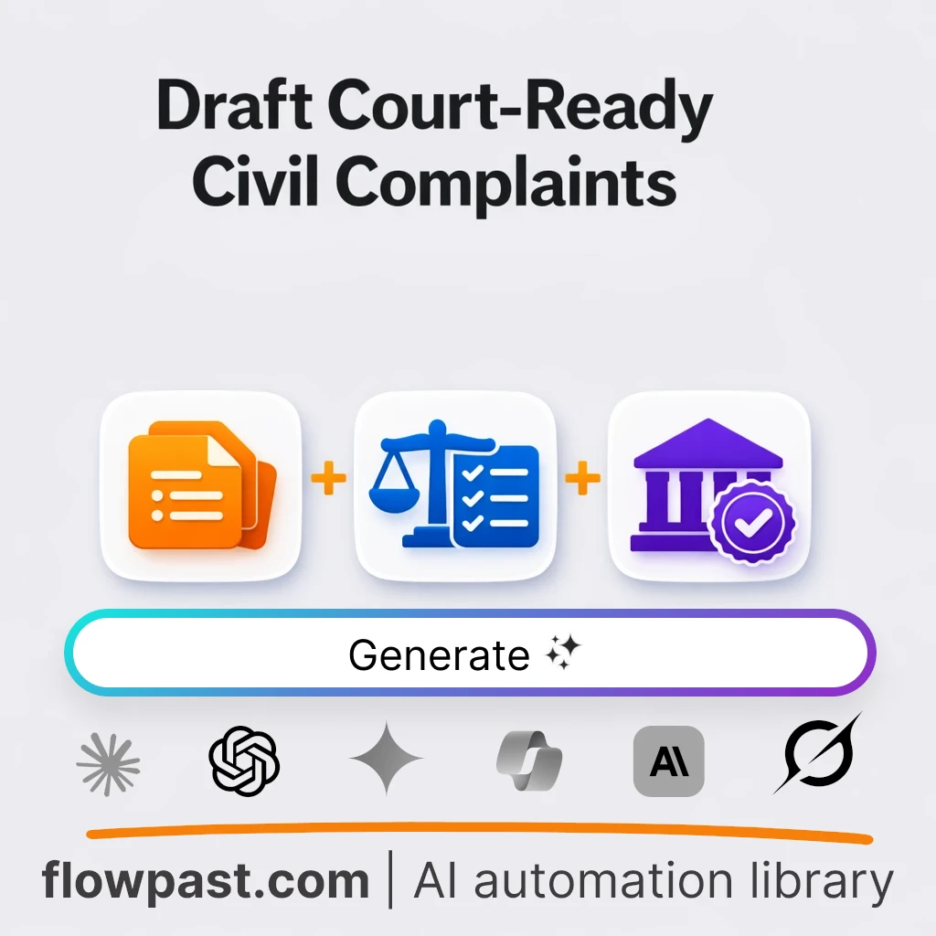 Draft a Court-Ready Civil Complaint with this AI Prompt - AI prompt template
