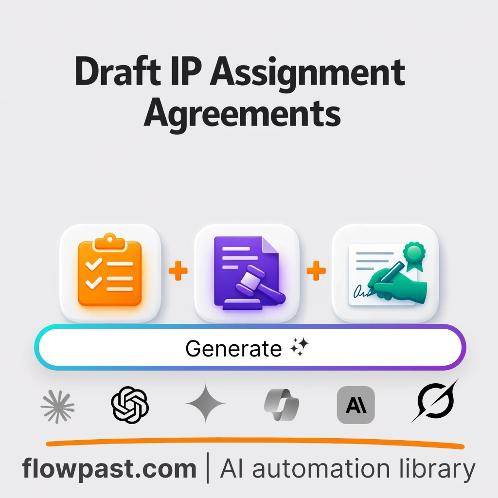 Draft an IP Assignment Agreement with this AI Prompt - AI prompt template