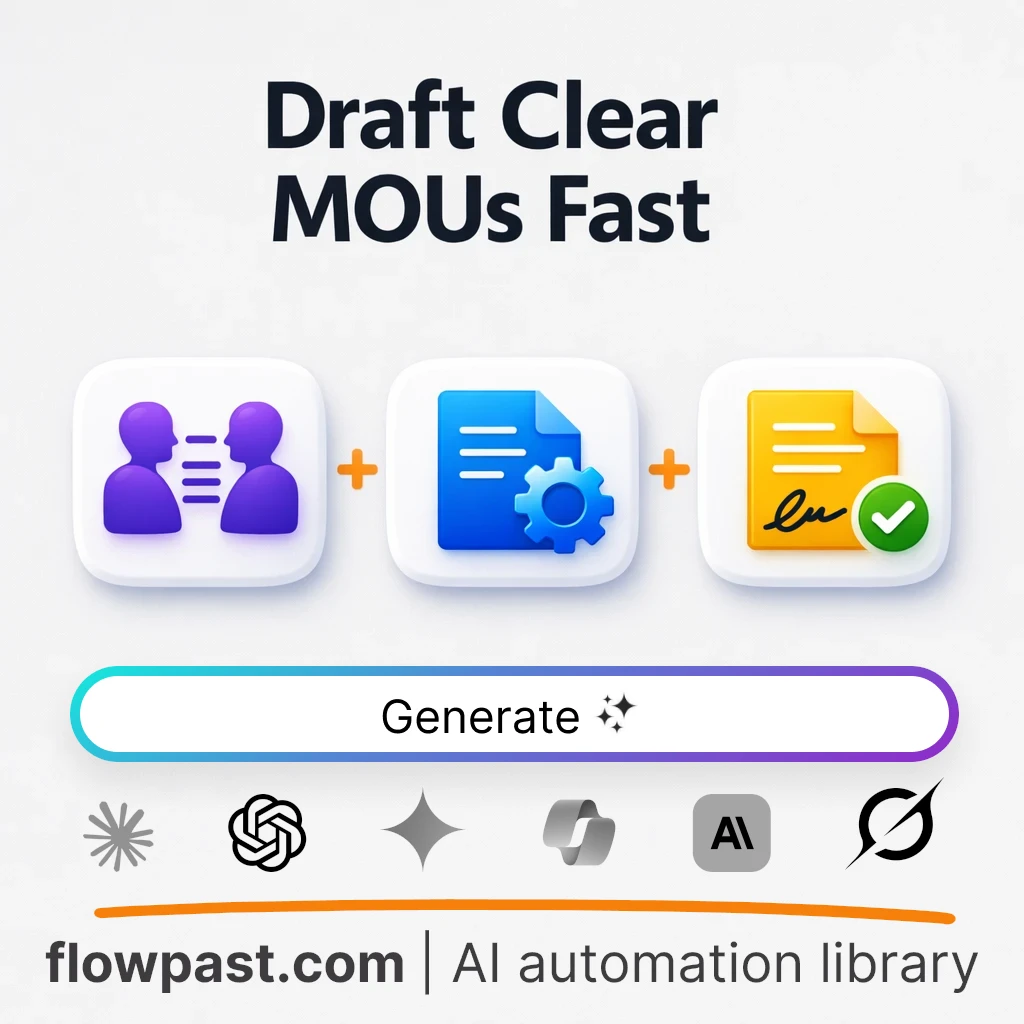 Create a Reusable MOU Template with this AI Prompt - AI prompt template