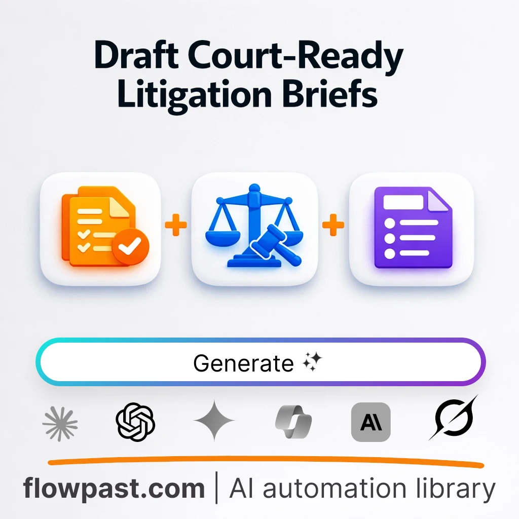 Draft a Court-Ready Litigation Brief AI Prompt - AI prompt template