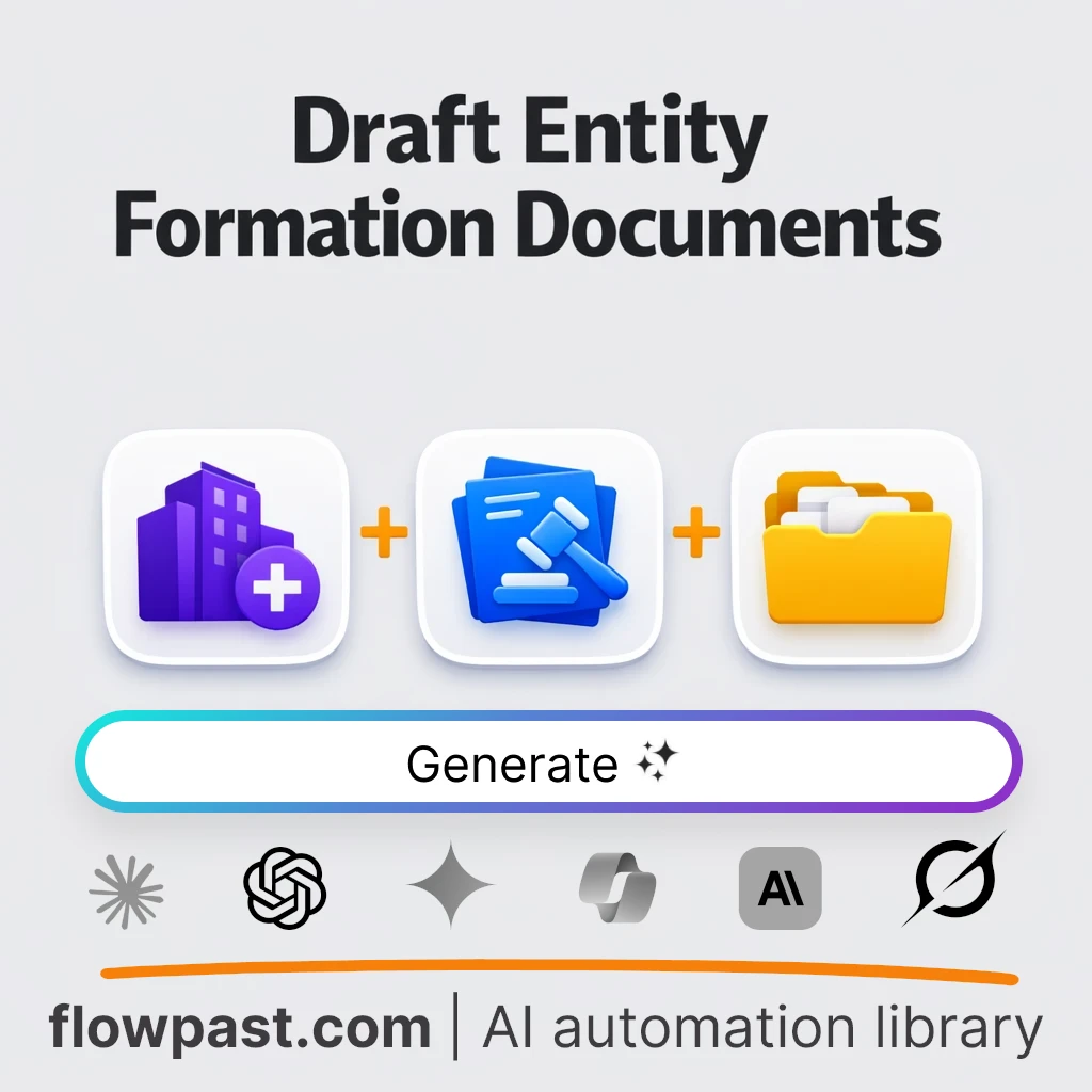 Draft Entity Formation Documents AI Prompt - AI prompt template