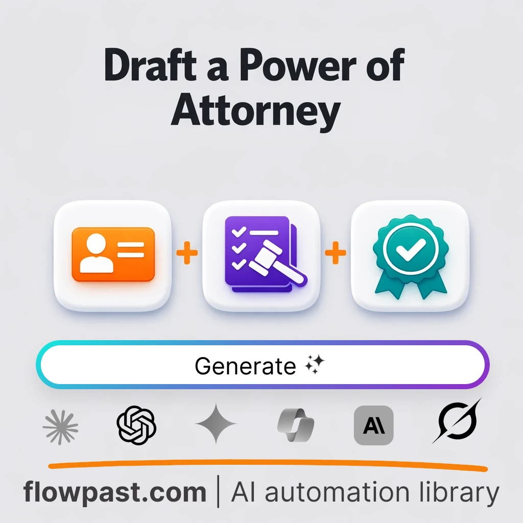 Draft a Power of Attorney Document with this AI Prompt - AI prompt template