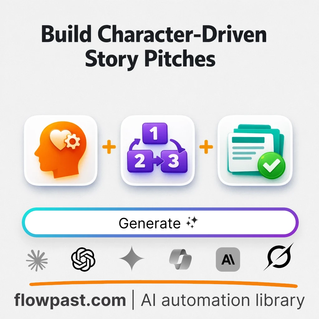 Build Character-Driven Story Concept Pitches AI Prompt - AI prompt template