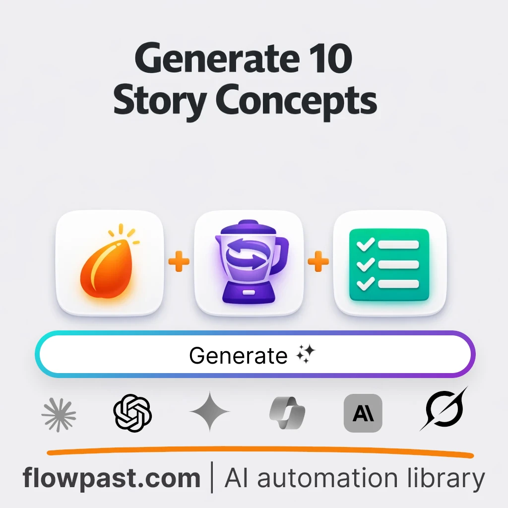 Create 10 Fiction Story Concepts with this AI Prompt - AI prompt template