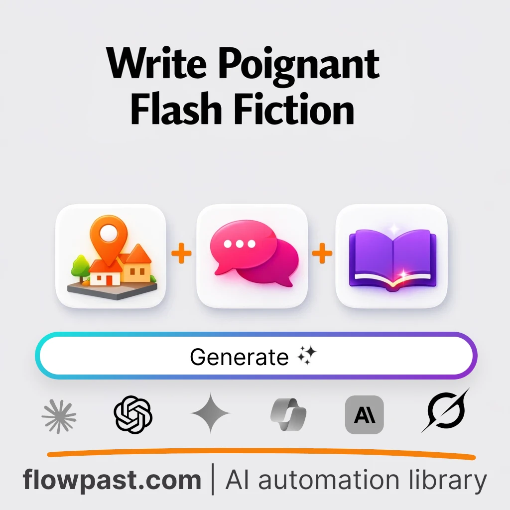 AI Prompt to Write Flash Fiction Set in Any Location - AI prompt template