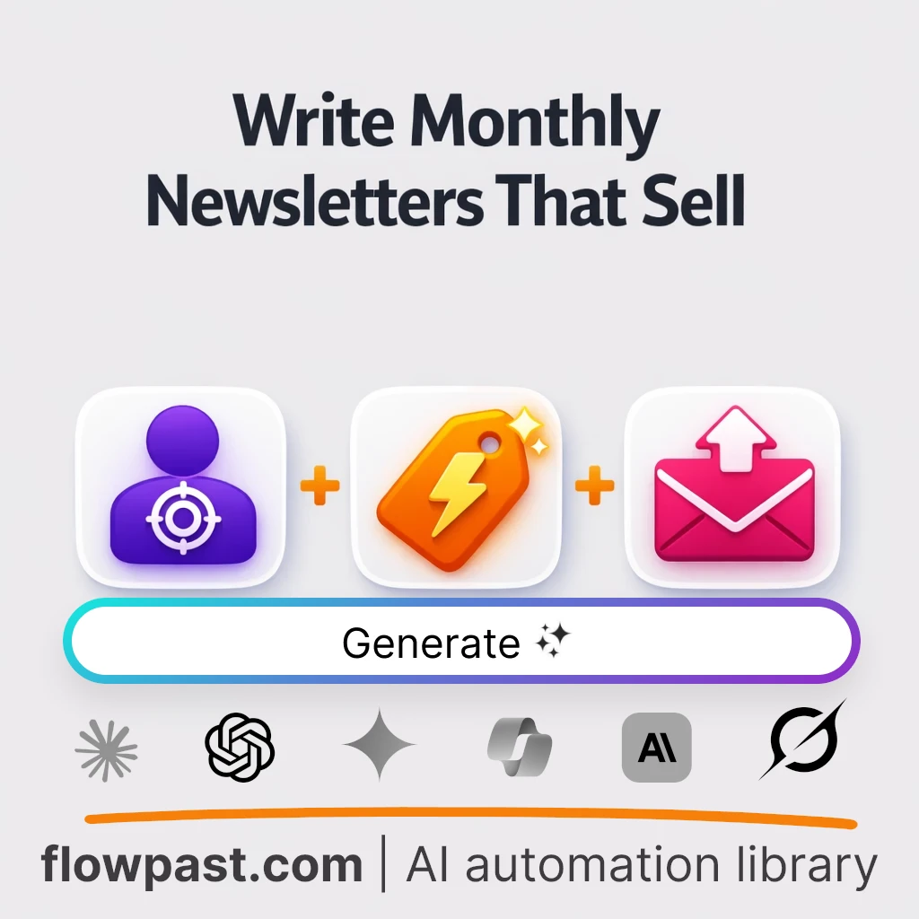 Create Monthly Email Newsletter AI Prompt - AI prompt template
