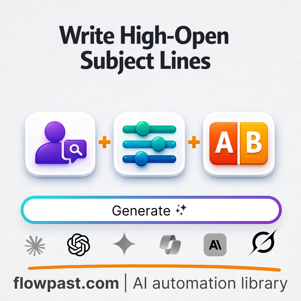 Write High-Open Email Subject Lines AI Prompt - AI prompt template