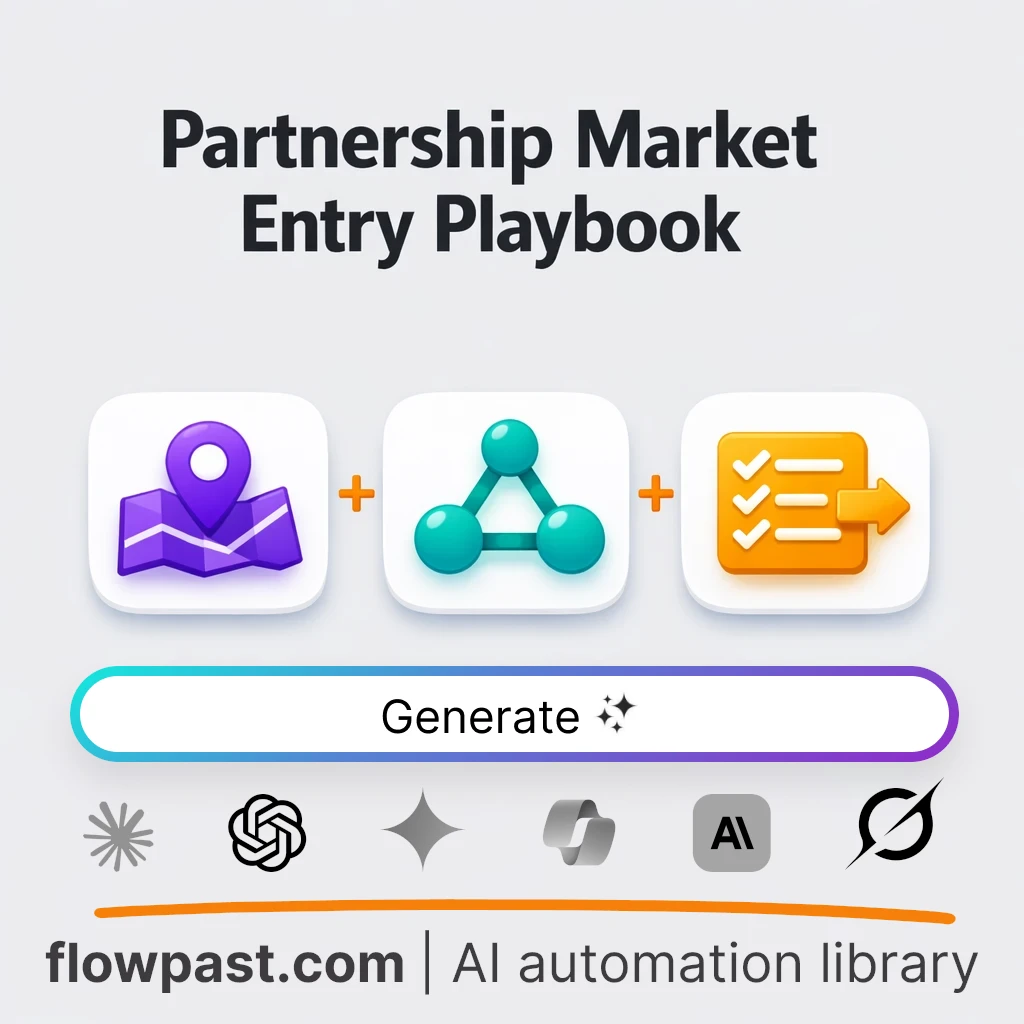 Build a Partner-Led Market Entry Playbook AI Prompt - AI prompt template