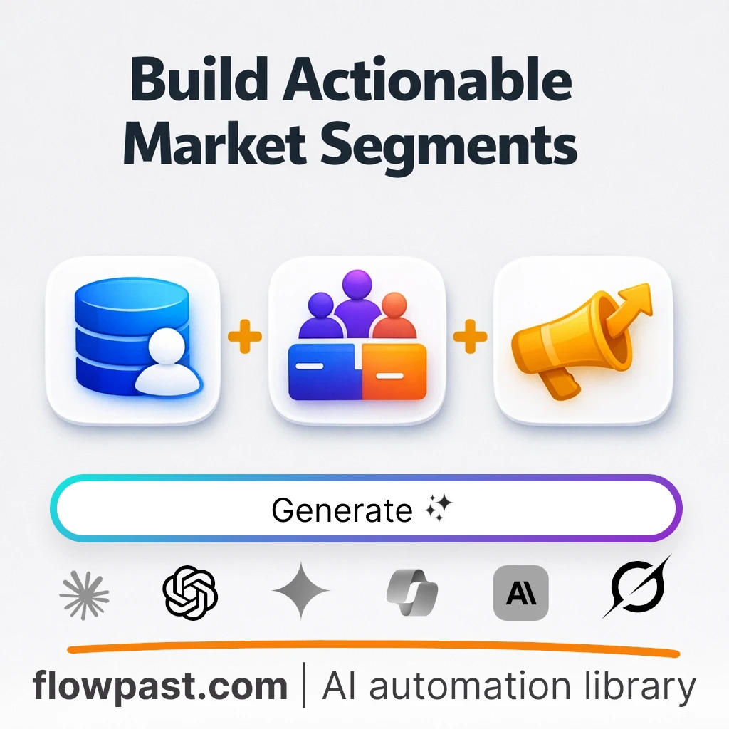 Build Actionable Audience Segments AI Prompt - AI prompt template