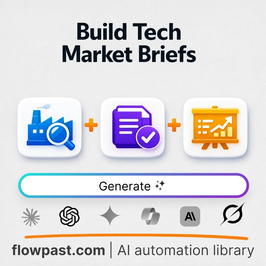 Create a Tech Market Research Brief with this AI Prompt - AI prompt template