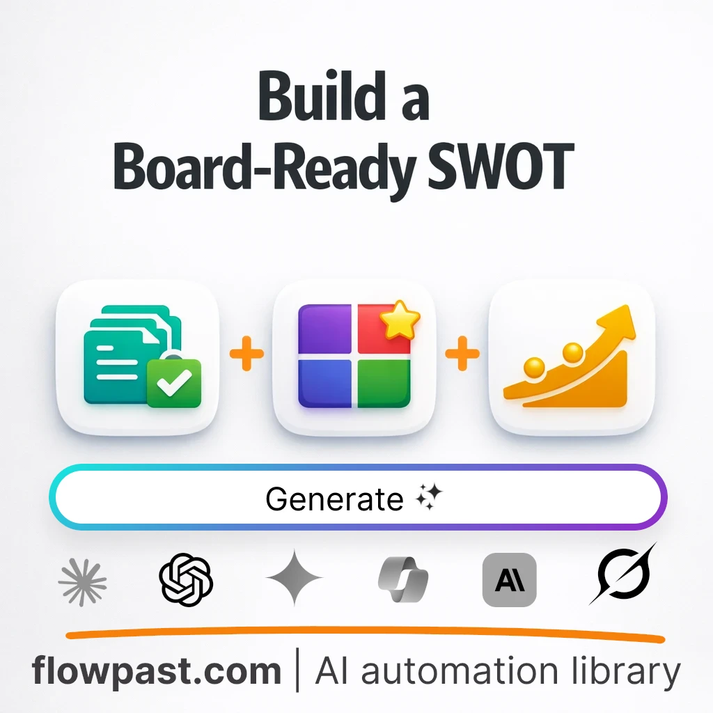 Build a Prioritized SWOT Workflow with this AI Prompt - AI prompt template