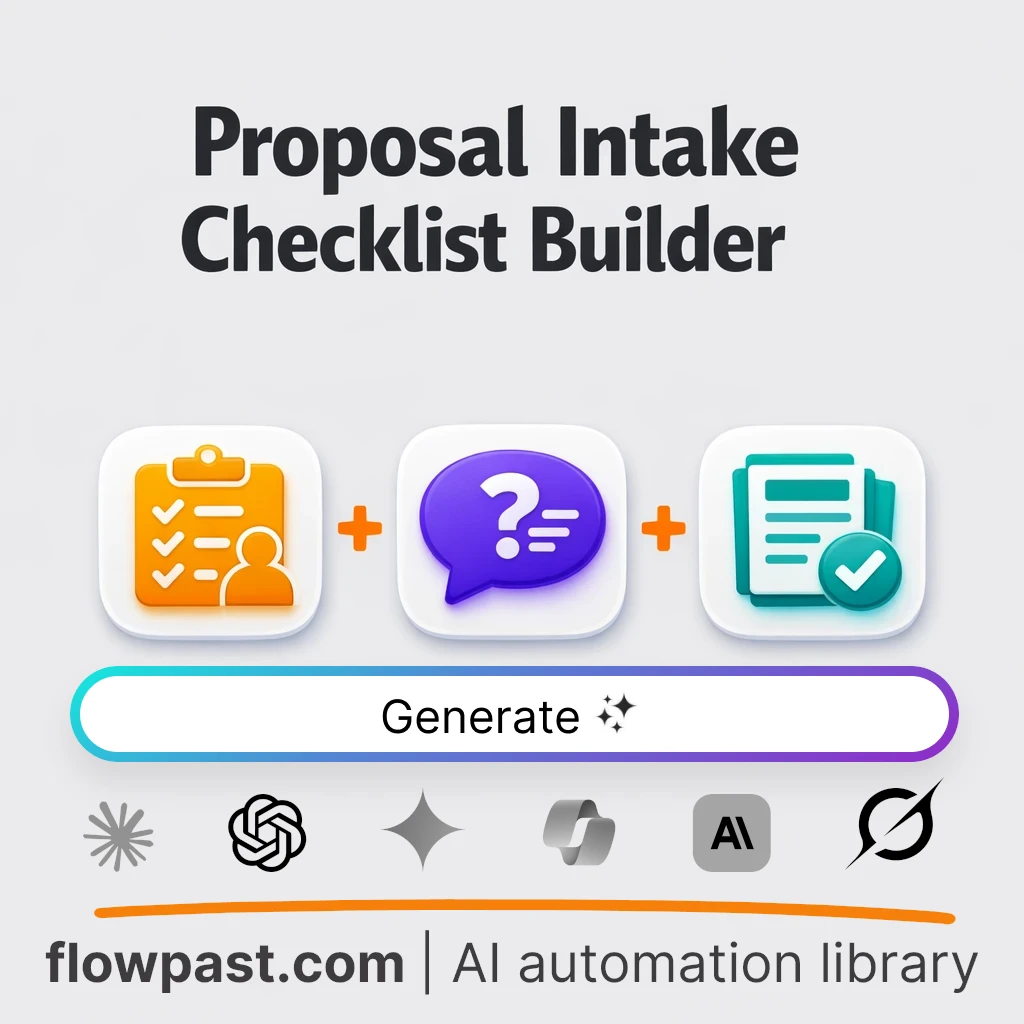 Create a Proposal Client Intake Checklist AI Prompt - AI prompt template