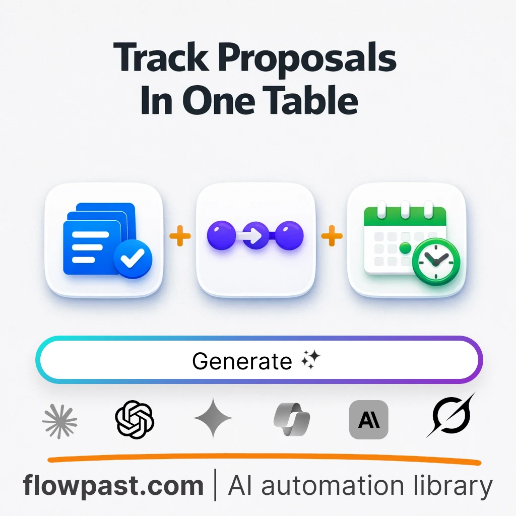 Proposal Tracking Table AI Prompt - AI prompt template