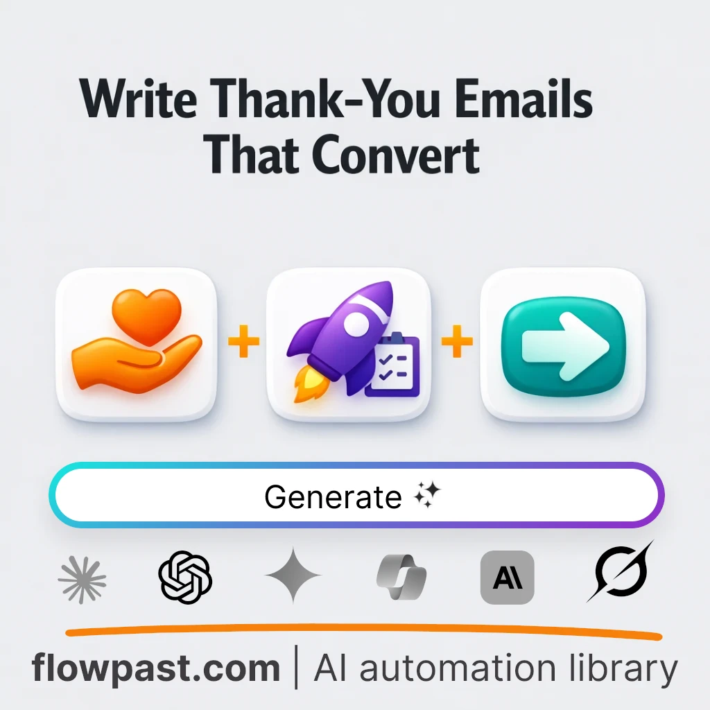Post-Purchase Thank-You Email Template AI Prompt - AI prompt template