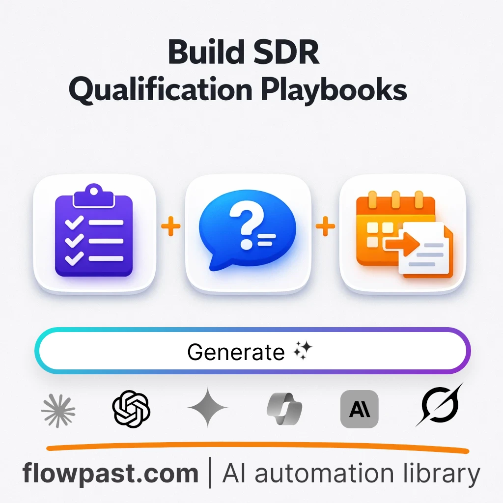 AI Prompt to Build SDR Qualification Call Playbooks - AI prompt template