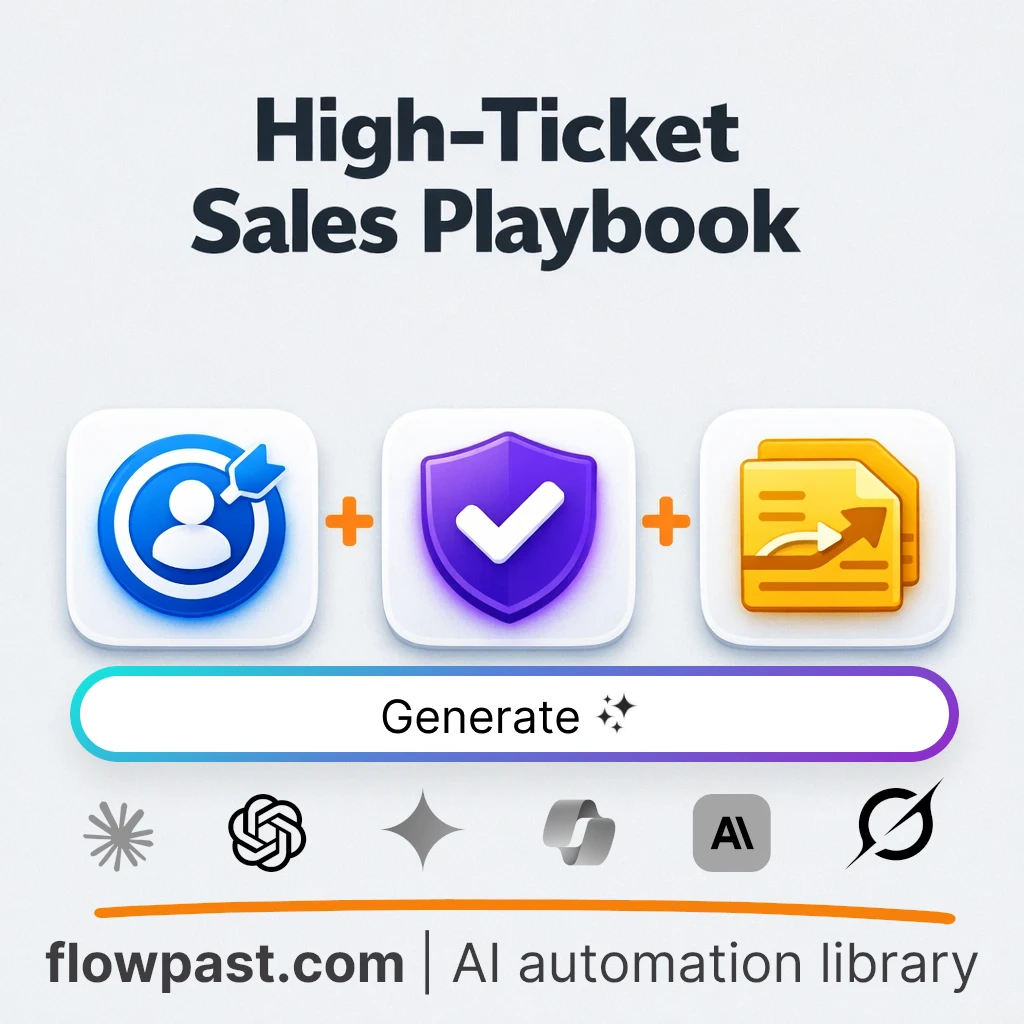 Sell High-Ticket Offers Playbook AI Prompt - AI prompt template