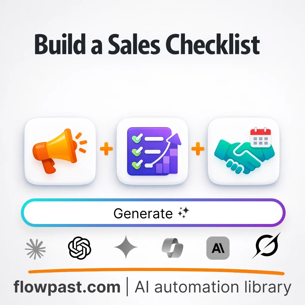 Build a Rep Sales Workflow Checklist with this AI Prompt - AI prompt template